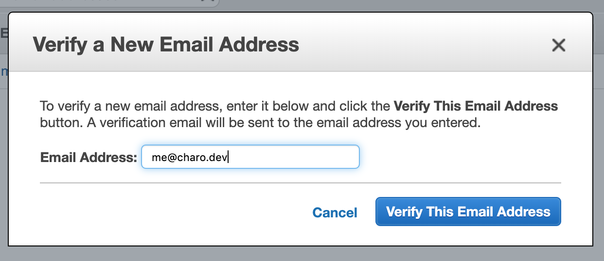 SES email verification